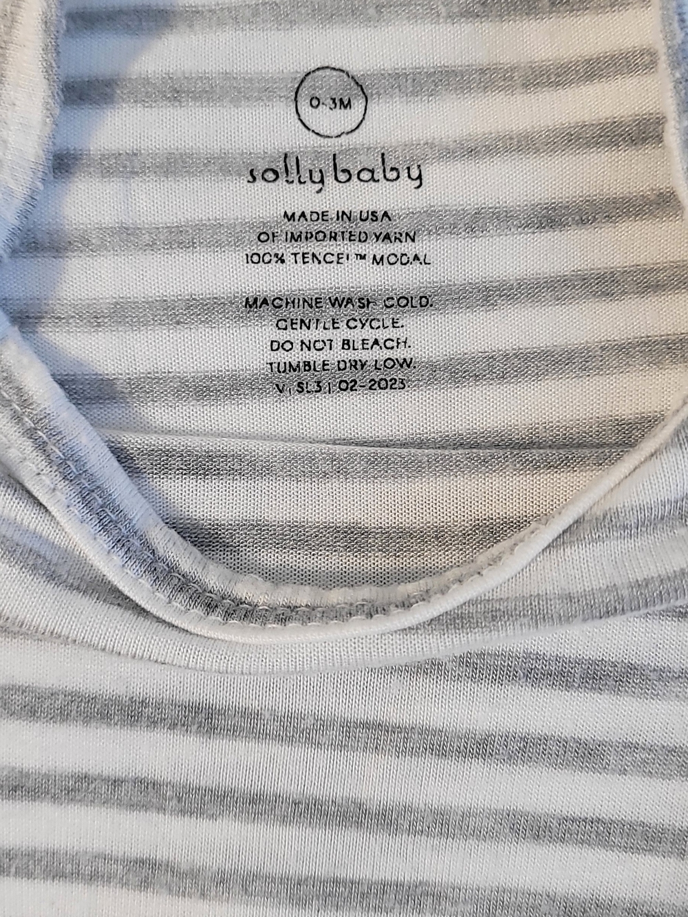 Solly Baby Striped Sleep Set, Size 0-3 - Picture 4 of 4